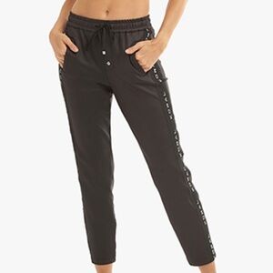 Koral- Black “Zone” workout Koral stripe Jogger pants